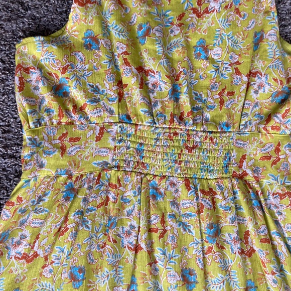 Sam Edelman Lemon Floral Cotton Maxi Dress Belted NWT Size L - Picture 13 of 15